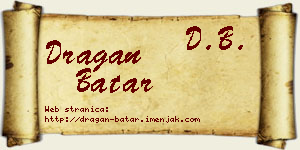 Dragan Batar vizit kartica